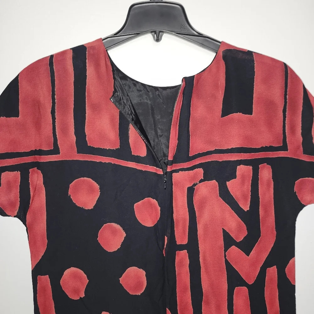 Jones NY women's dress size 8 black and red - Picture 4 of 6